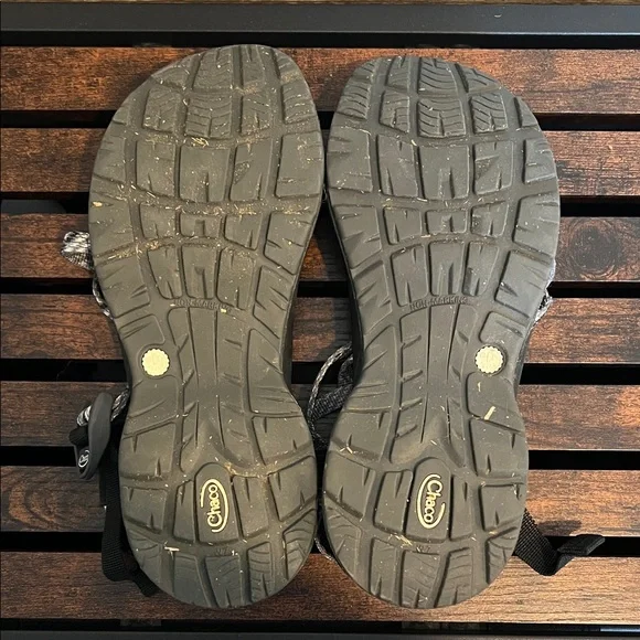 Chaco Black and Gray Dual Strap Sandals - Picture 2 of 3